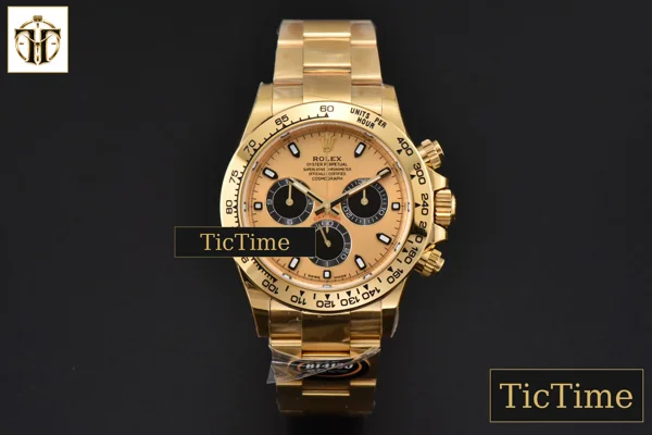 Foto frontal — Daytona 116508 40mm BTF YG YG Dial Black Subdial YG Bracelet SA4130