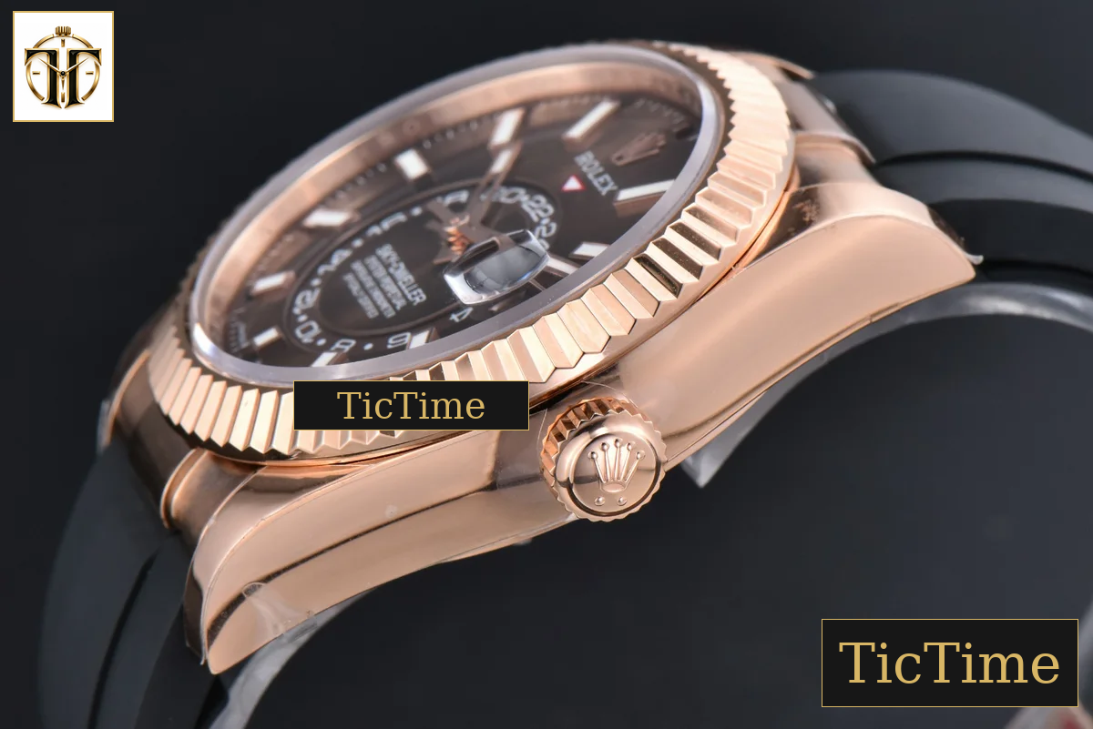 Sky-Dweller 336935 42mm ZF RG Case Brown Dial Rubber Oysterflex Strap (Tungsten) A23J — foto 11