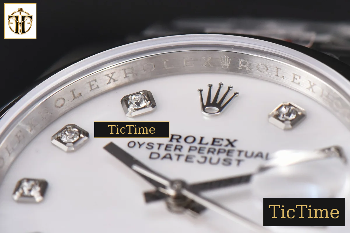DateJust 36mm GMF SS Smooth Bezel White Dial Diamond Marker Jubilee Bracelet VR3235 — foto 10