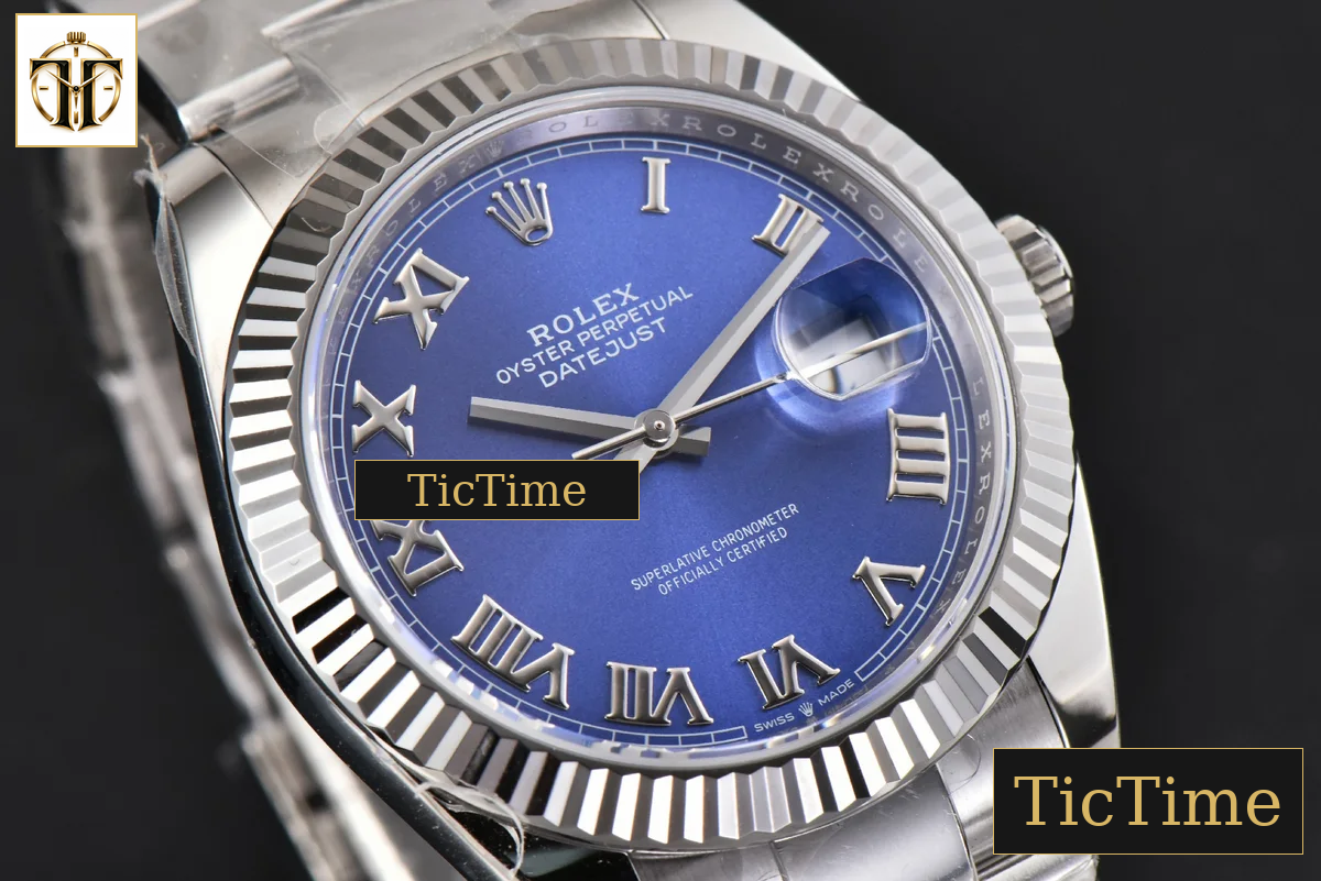 DateJust 126334 41mm Clean Factory Blue Roma Marker Osyter Bracelet VR3235 — foto 12
