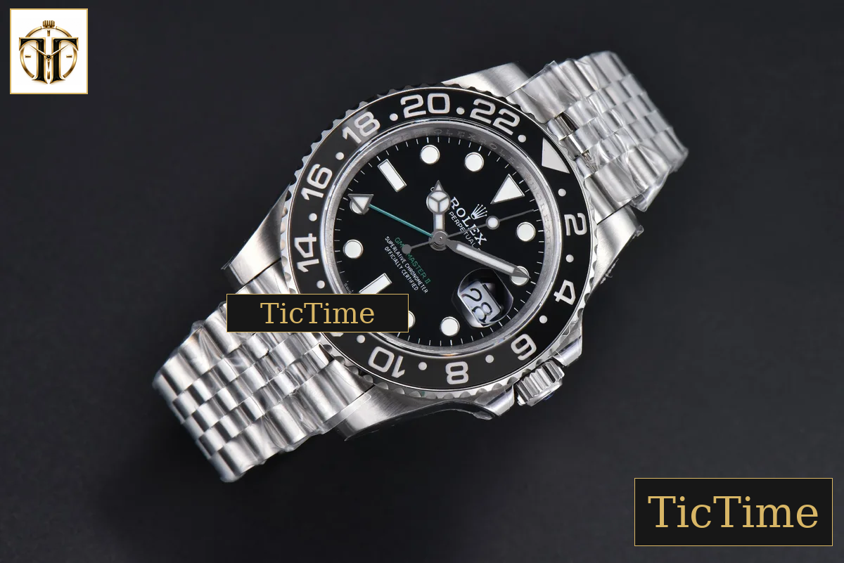 GMT Master II GRNR 904L 126710 40mm GMF Black/Gray Bezel Black Dial Jubilee Bracelet VR3285 — foto 4
