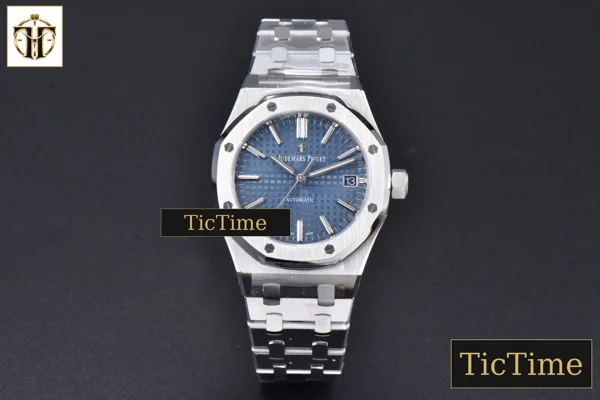 Foto frontal — Royal Oak 15450 37mm APSF Blue Textured Dial SS Bracelet A3120