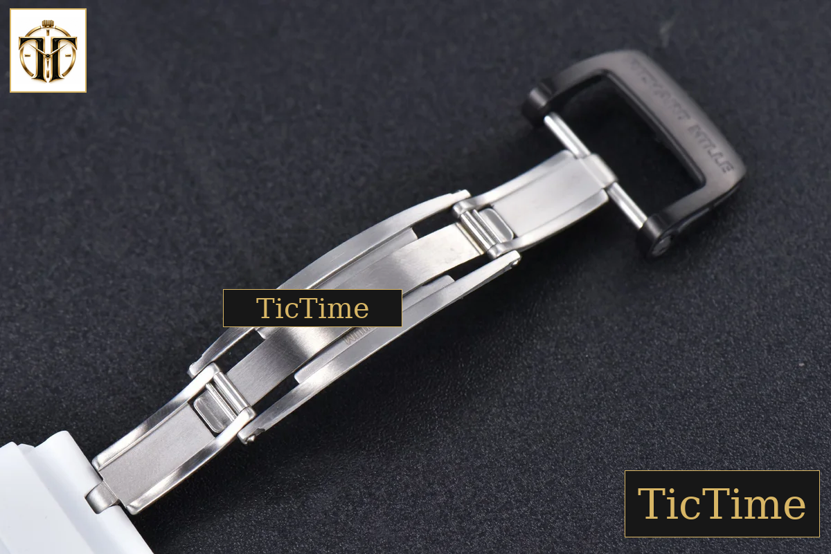 NTPT Chrono RM011 KVF Skeleton Dial White Rubber Strap V2 A7750 — foto 24