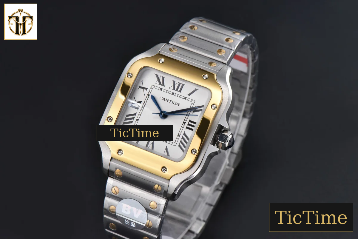 Santos de Cartier Medium 35mm BVF YG/SS White Dial YG/SS Bracelet Miyota 9039 — foto 5