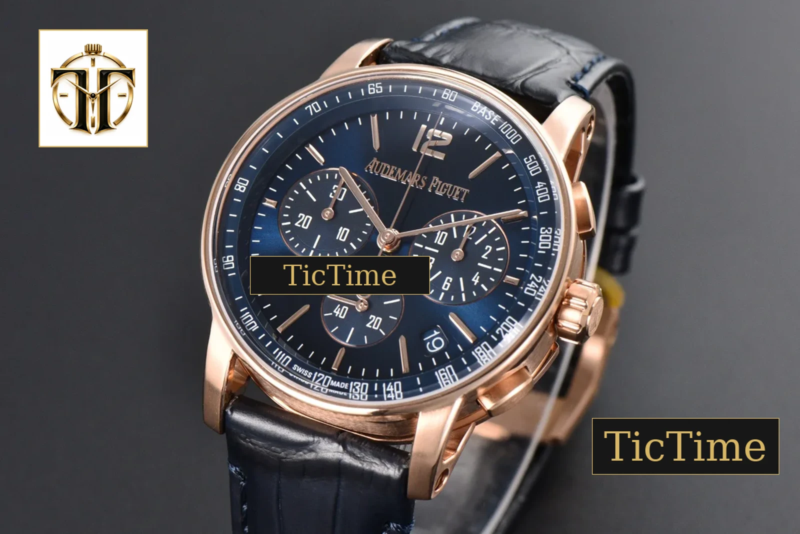 Code 11.59 Chrono 26393 APSF RG Blue Dial Blue Leather Strap SA4401 — foto 13