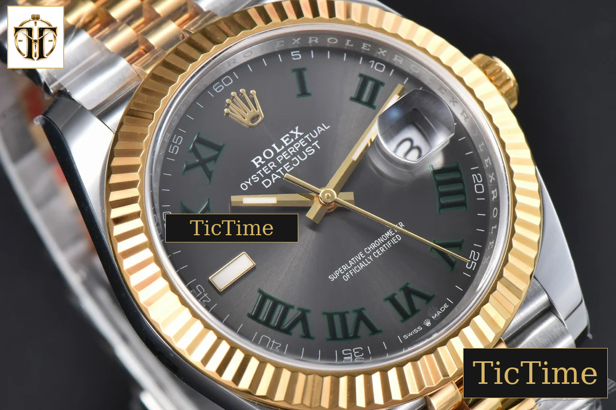 DateJust 126333 41mm Clean Factory YG/SS Wimbledon Gray Dial Jubilee Bracelet VR3235 — foto 14