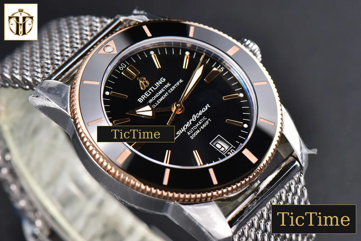 SuperOcean Heritage II 42mm GF RG Black Dial SS bracelet A2824 — foto 10