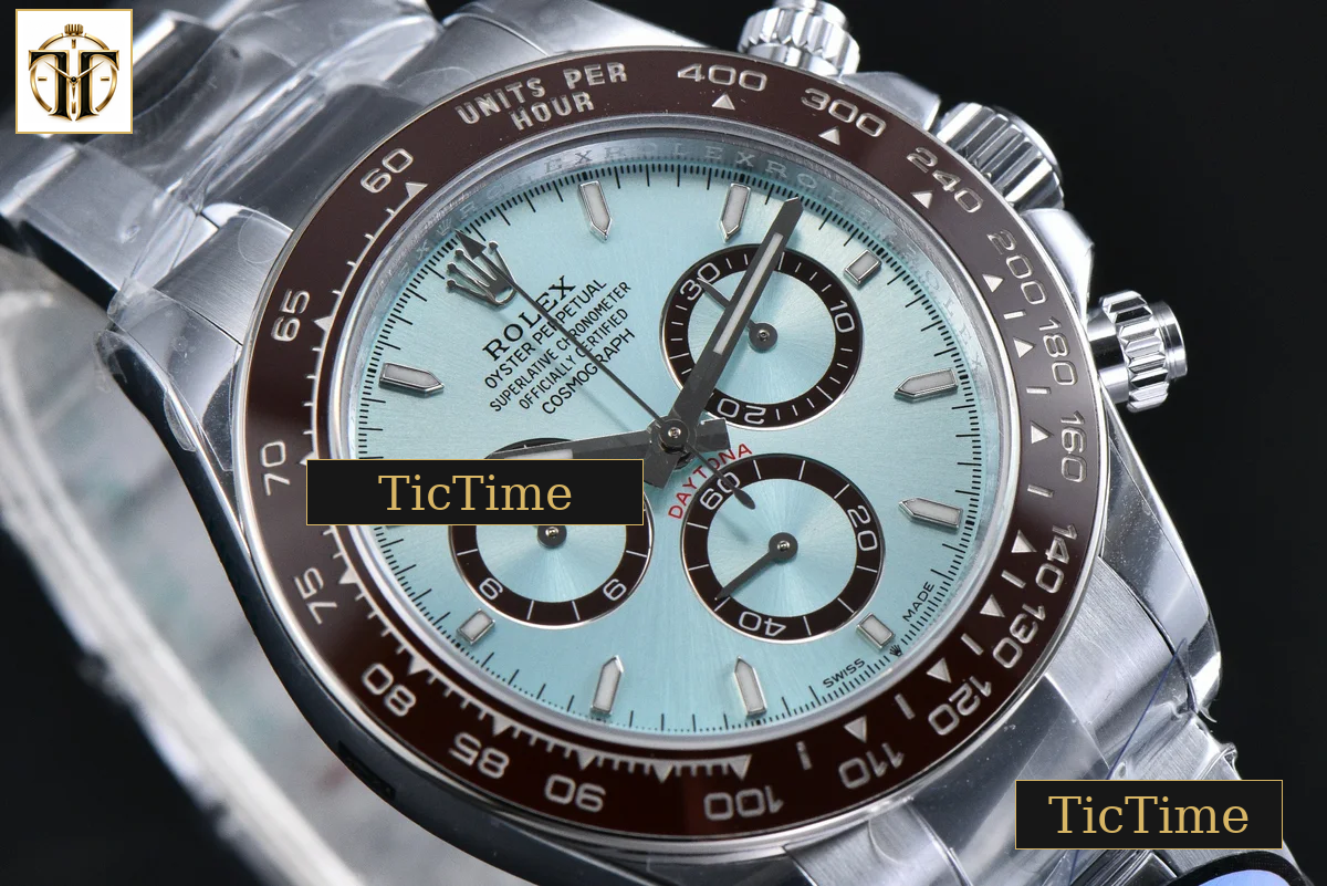 Daytona UFO 904L 126506 40mm UF Ice Blue Stick Dial Lume Markers SS Braclet (Free Sprung) UF4131 — foto 15