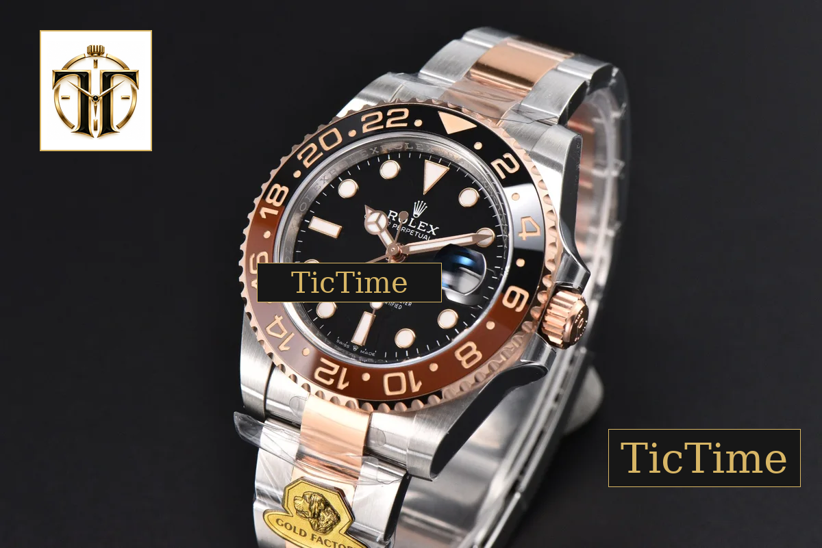 GMT Master CHNR Rootbeer 126711 Gold Factory YG/SS Oyster Bracelet V4 Weighted — foto 5