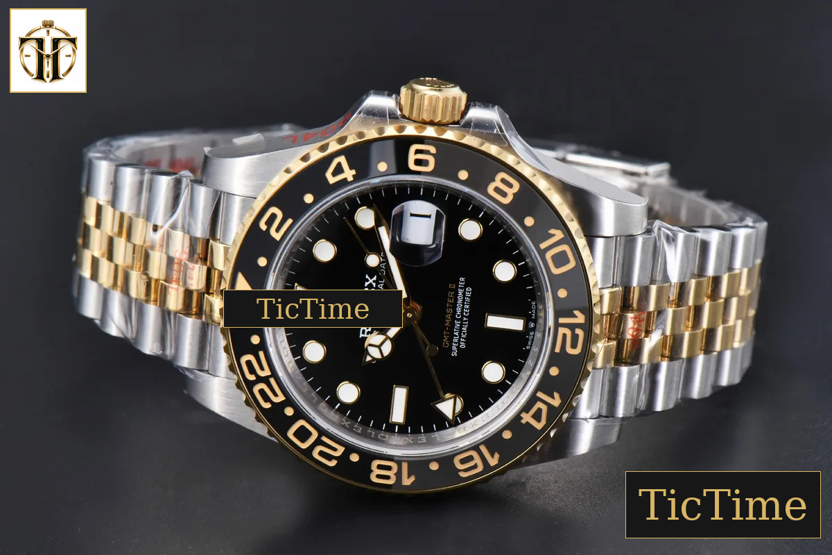 GMT Master II 904L 126713 40mm GMF YG/SS Black/Gray Bezel Black Dial Jubilee Bracelet SH3285 — foto 16