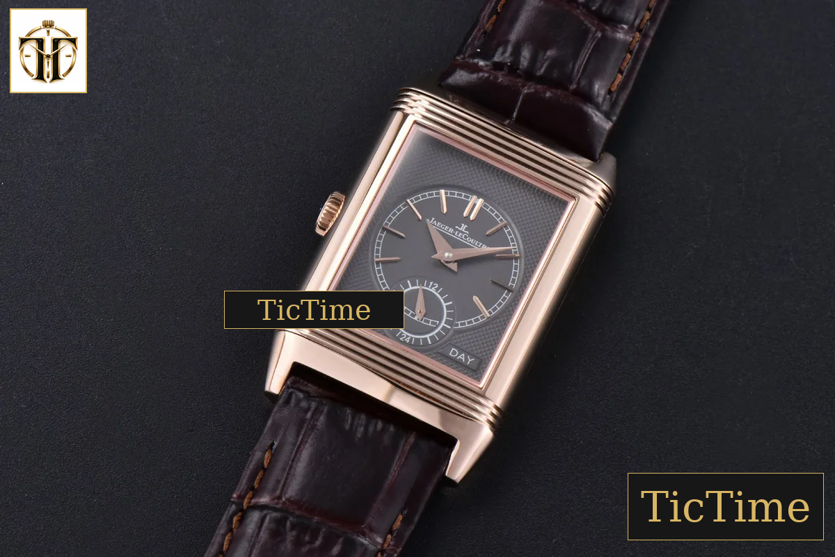 Master Reverso Tribute Small Seconds 30x47mm MGF RG White Dial Brown Leather Strap A854A — foto 17