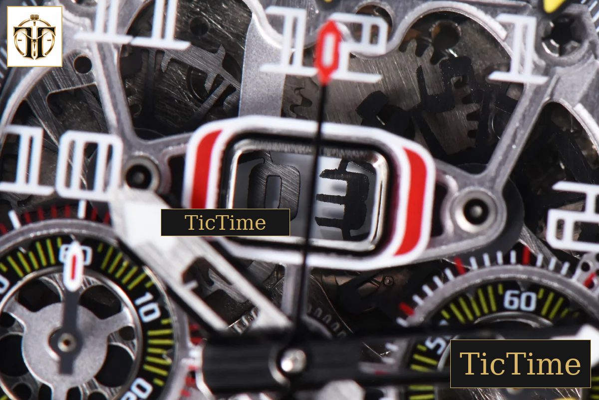 NTPT Chrono RM011 KVF Skeleton Dial Gray Rubber Strap V2 A7750 — foto 7