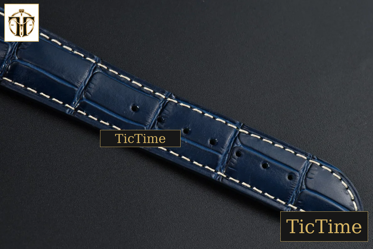 Master Moonphase 40mm GF Blue Dial Diamond Marker Blue Leather Strap A899 — foto 18