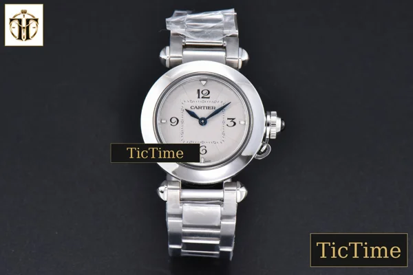 Foto frontal — Pasha Ladies 30mm AF White Dial SS Bracelet Jap Quartz