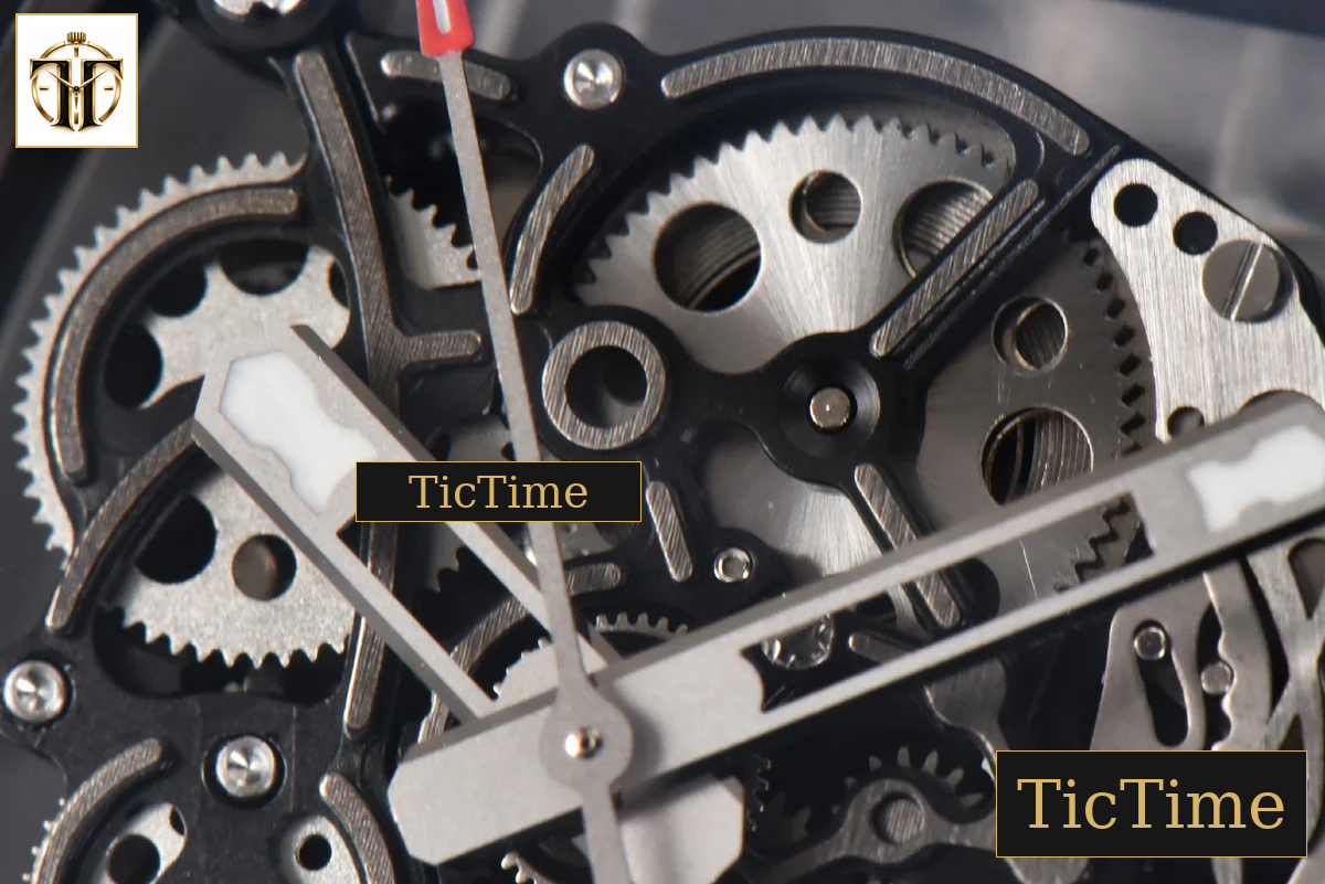 RM055 47.5mm BBRF Ceramic BBR Skeleton Dial Silver Hands Black Rubber Strap RMUL2 — foto 6