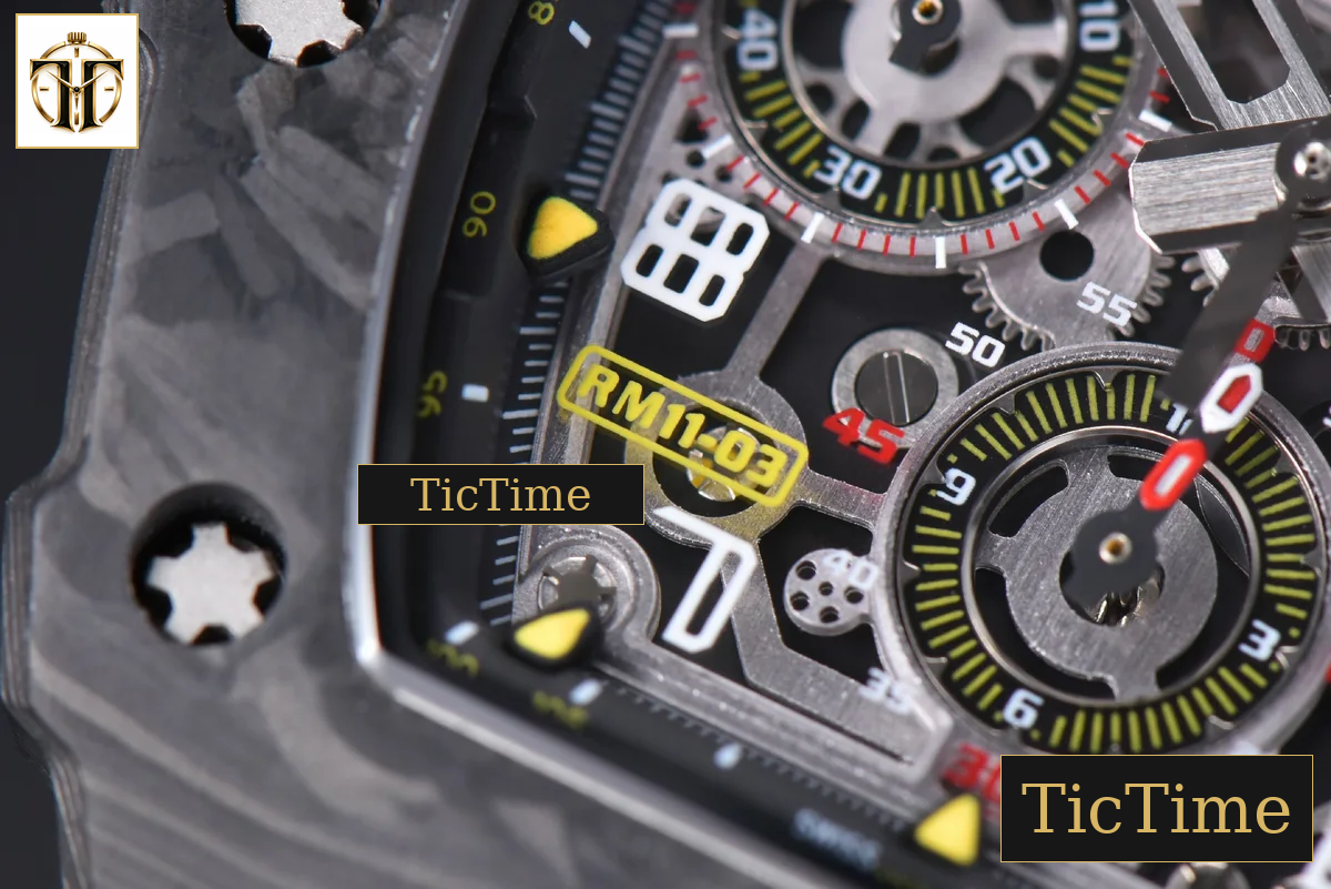 NTPT Chrono RM011 KVF Skeleton Dial Gray Rubber Strap V2 A7750 — foto 11