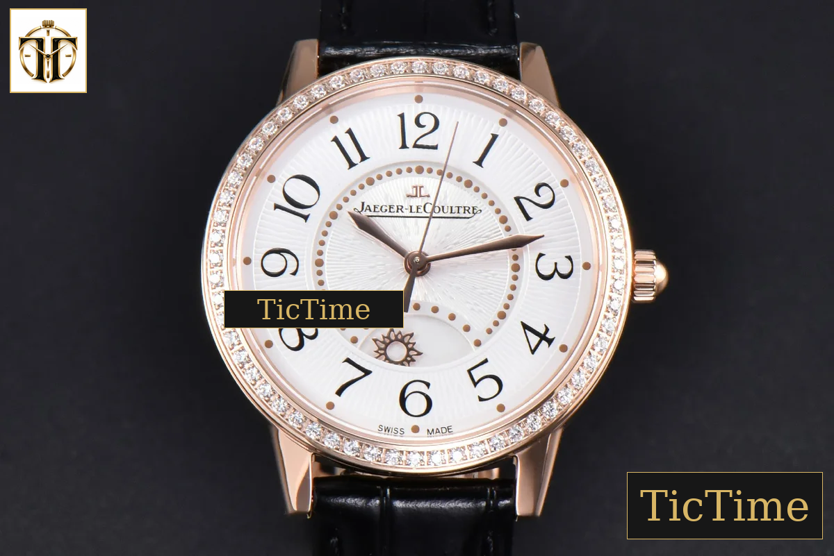 Rendez-Vous Night & Day 34mm APSF RG Diamond White Textured Dial Black Leather Strap A898 — foto 2