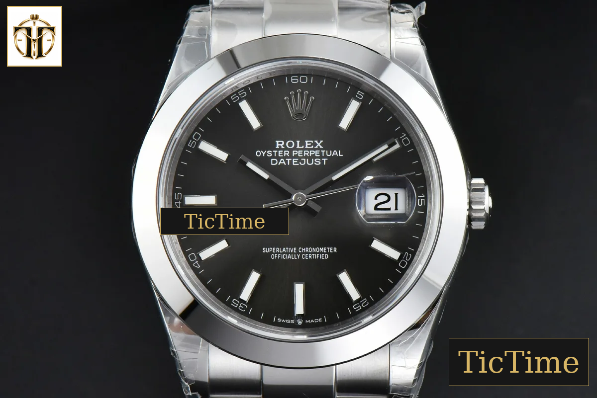 DateJust Smooth Bezel 126300 41mm VSF Gray Dial Oyster Bracelet VS3235 — foto 3