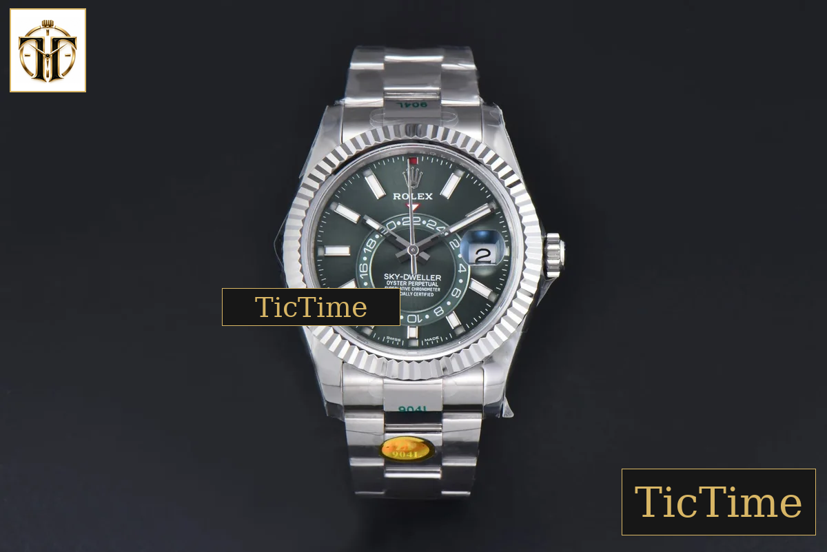Sky-Dweller 904L 326934 42mm ZF Green Dial SS Bracelet A2824 — foto 3