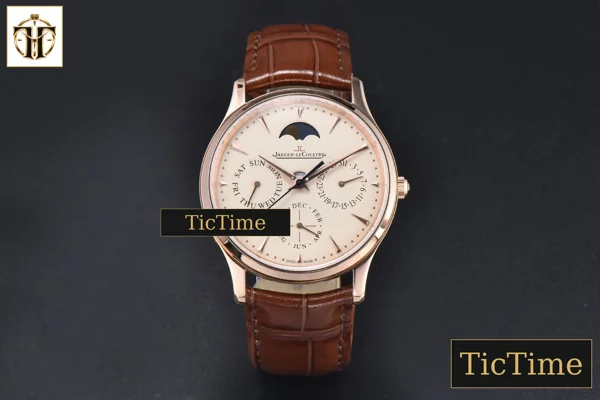 Foto frontal — Master Ultra Thin Perpetual Calendar 39mm VRF RG White Dial Brown Leather Strap MY9015