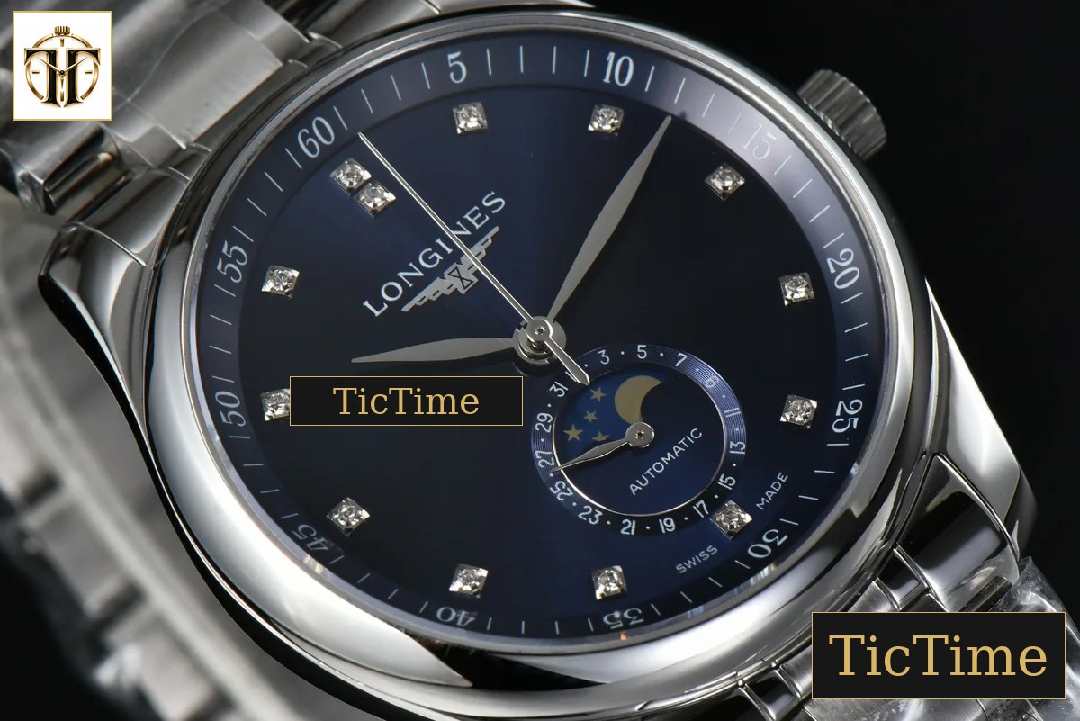 Master Moonphase 40mm GF Blue Dial Diamond Marker SS Bracelet A899 — foto 10