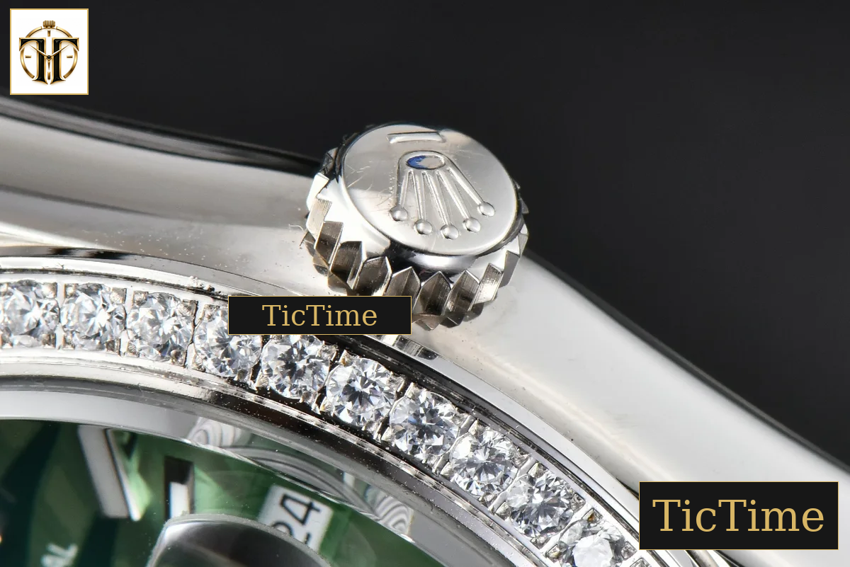 DateJust 36mm BPF Diamond Green Plam Dial Jubilee Bracelet A2824 — foto 17