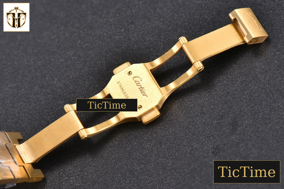 Santos de Cartier Medium 35mm BVF YG White Dial YG Bracelet Miyota 9039 — foto 21