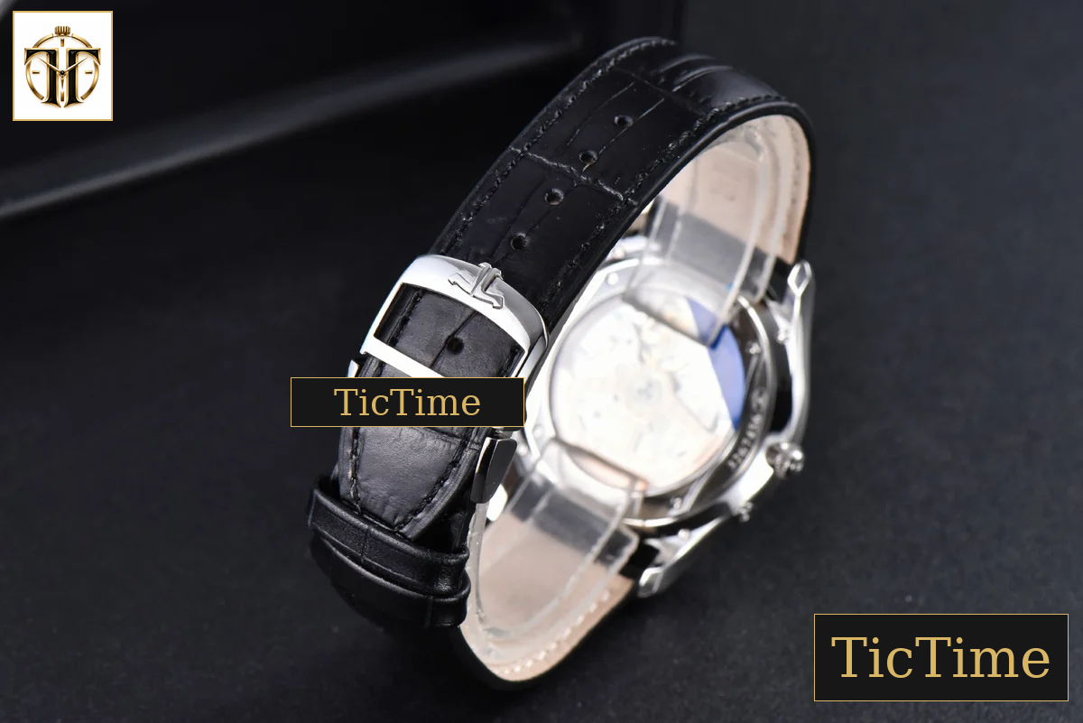 Master Ultra Thin Réserve de Marche 1378420 39mm ZF Silver Dial Black Leather Strap A938 — foto 13