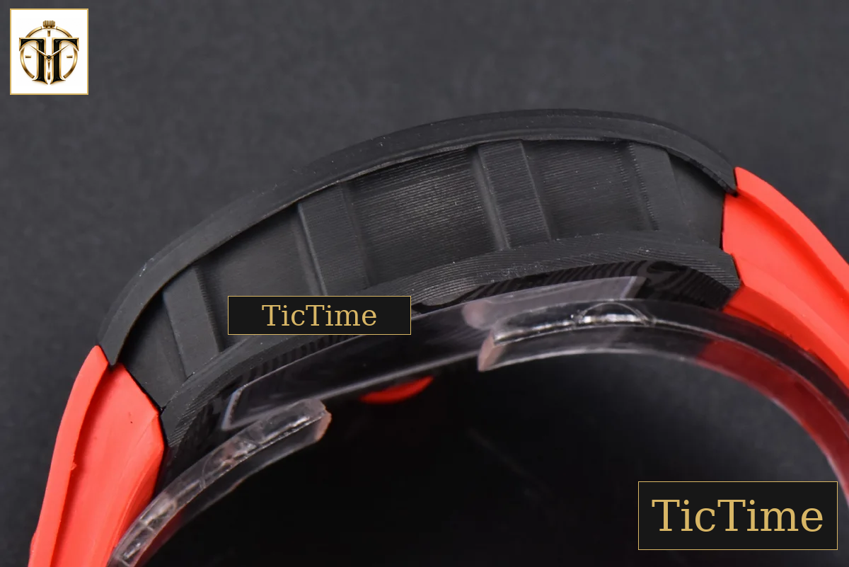 NTPT RM055 42.7mm BBRF Red Skeleton Dial Red Rubber Strap RMUL2 — foto 17