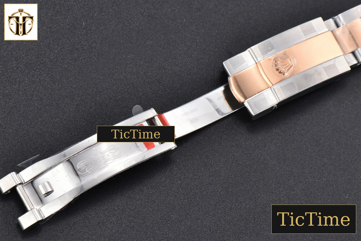 DateJust 904L 31mm GMF RG/SS Fluted Bezel Silver Flowers Dial Oyster Bracelet A2824 — foto 31