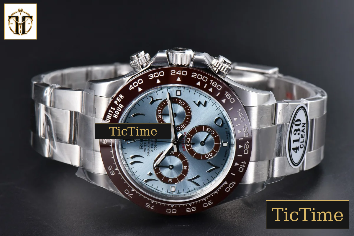 Daytona 116506 40mm Clean Factory Ice Blue Dial Arabic Markers SS Bracelet SA4130 — foto 19