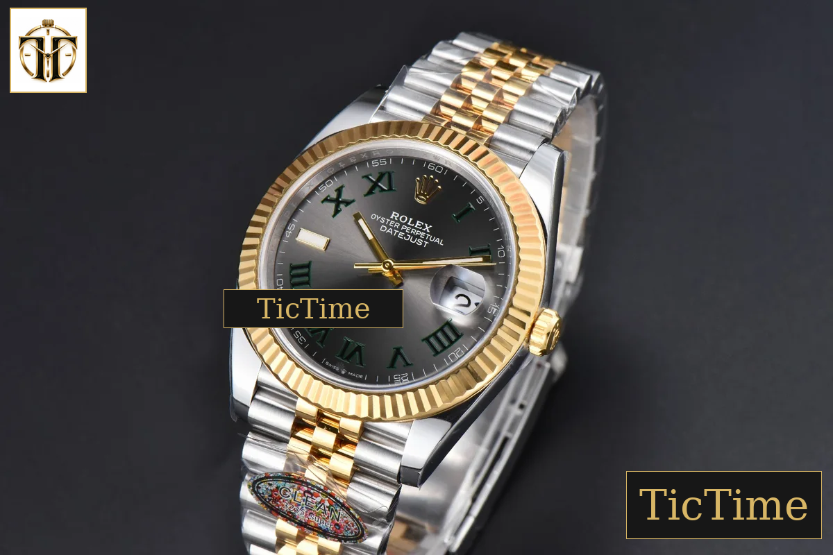 DateJust 126333 41mm Clean Factory YG/SS Wimbledon Gray Dial Jubilee Bracelet VR3235 — foto 4