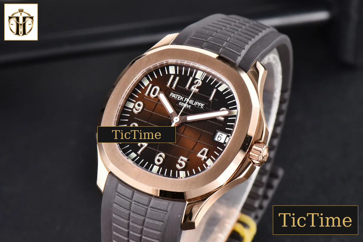 Aquanaut 5167 40mm 3KF RG Brown Dial Brown Rubber Strap V3 A330 — foto 9