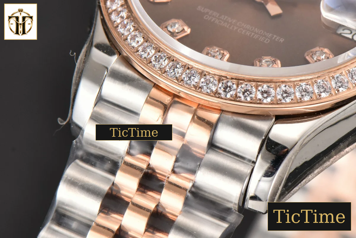 DateJust Ladies 904L 31mm WF RG/SS Diamond Brown Dial Diamond Marker Jubilee Bracelet A2671 — foto 10