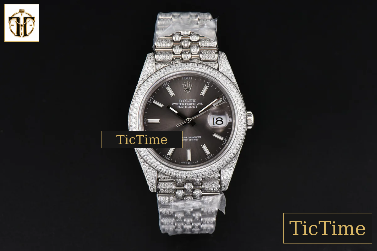 Datejust Full 41mm GMF Diamond Gray Dial Jubilee Bracelet A2824 — foto 2