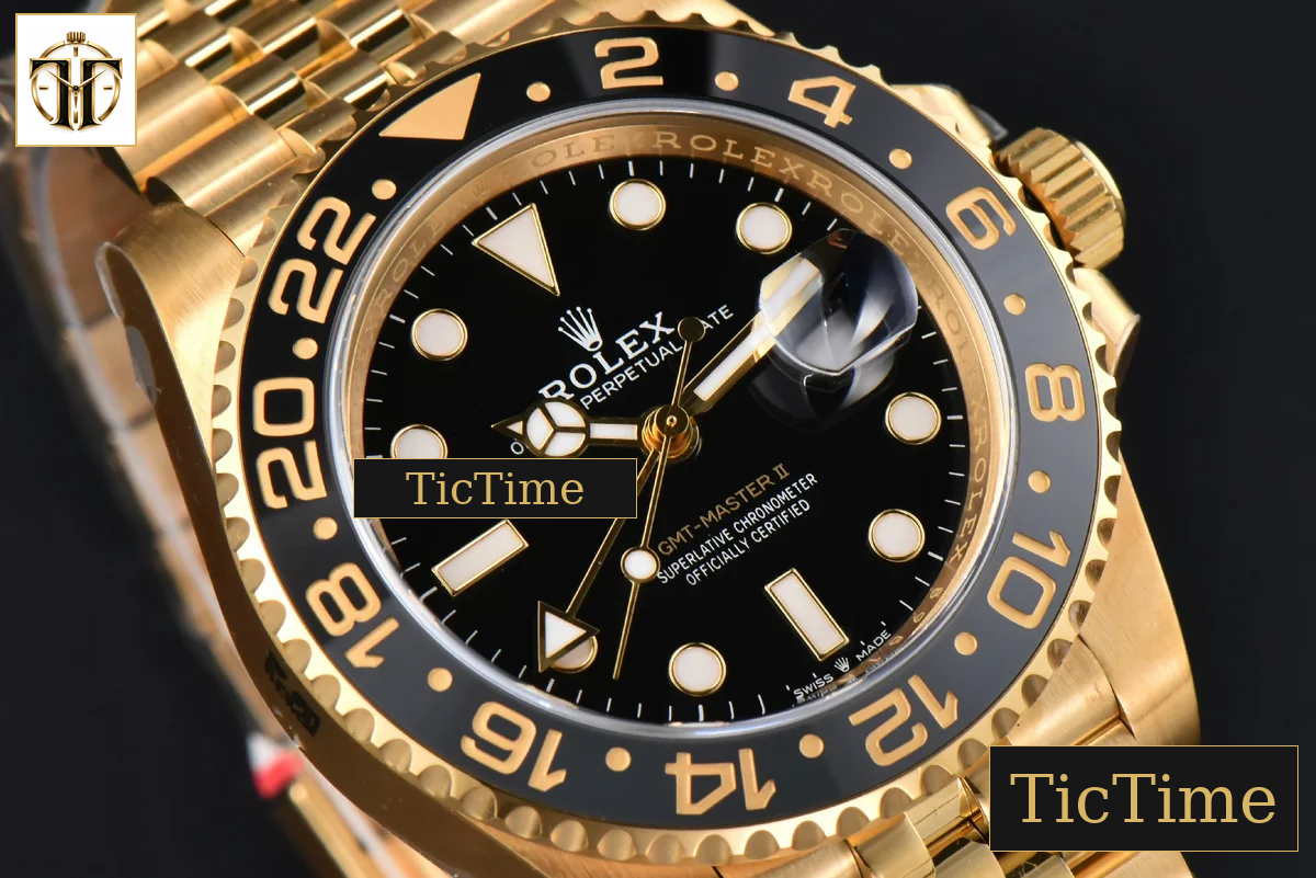 GMT Master II 126718 40mm Clean Factory YG Black/Gray Bezel Black Dial Jubilee Bracelet DD3285 — foto 15