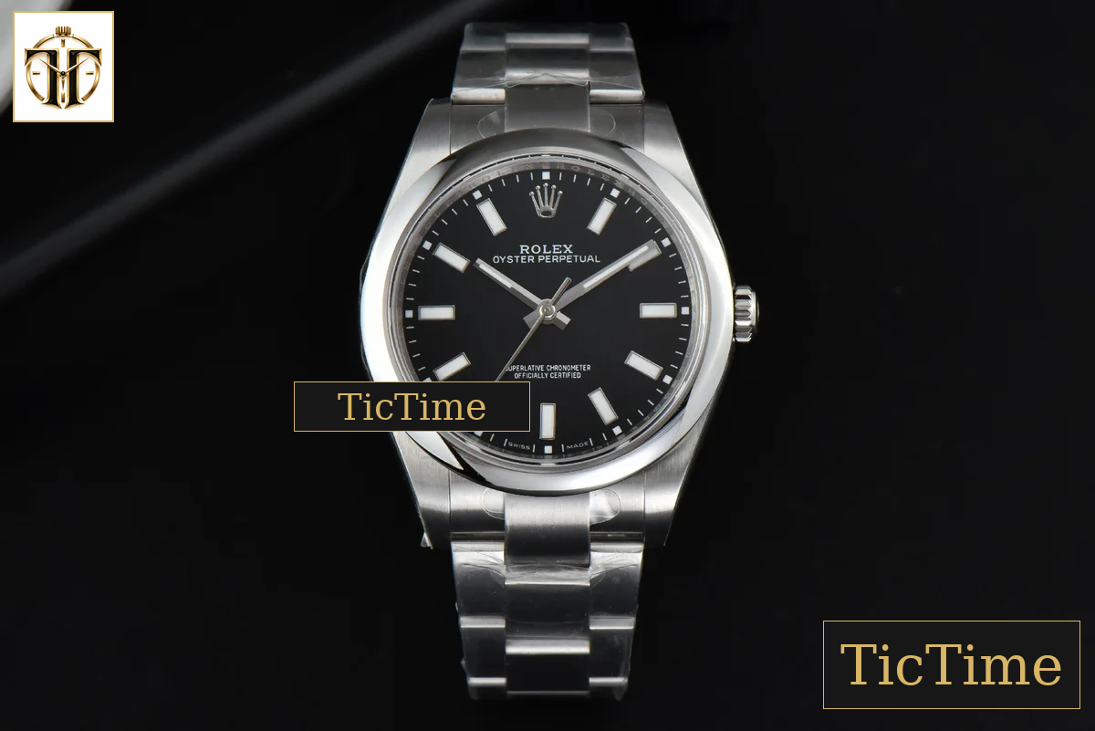 Oyster Perpetual 114300 39mm BPF Black Dial SS Bracelet A2824 — foto 3