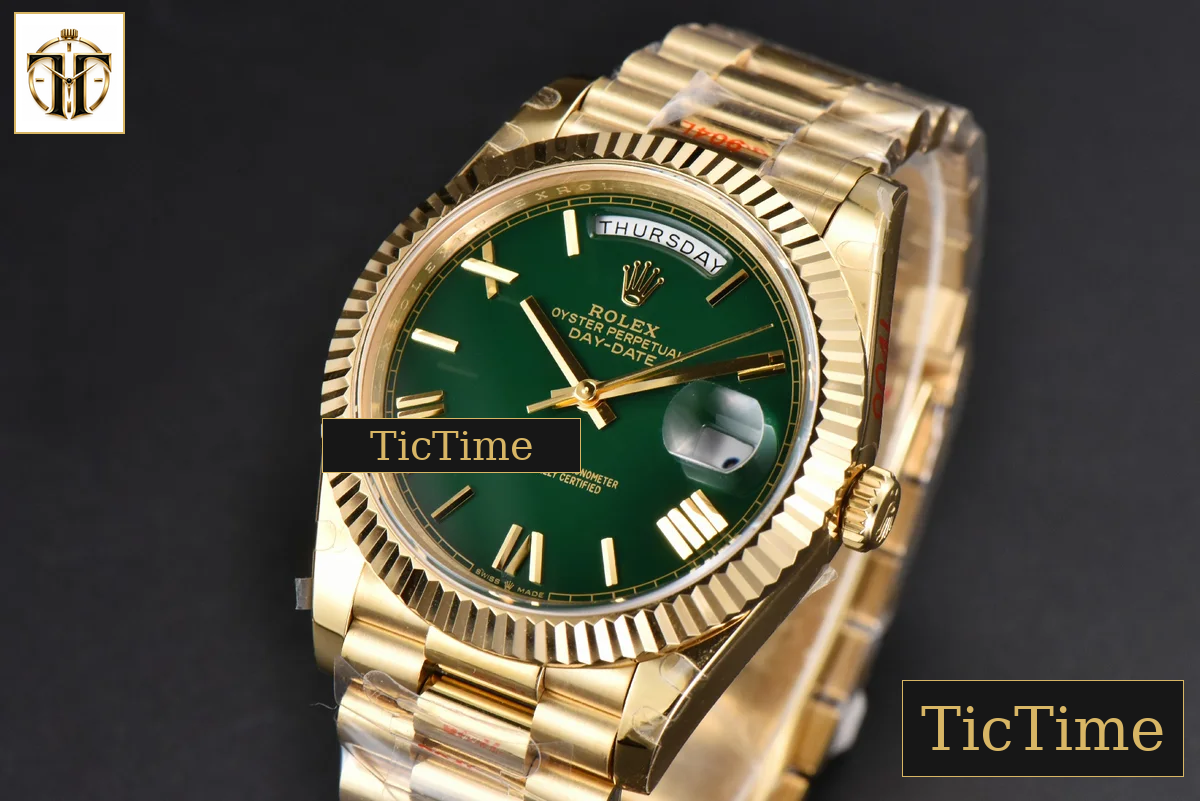 DayDate 904L 40mm GMF YG Green Dial YG Bracelet A3235 — foto 4