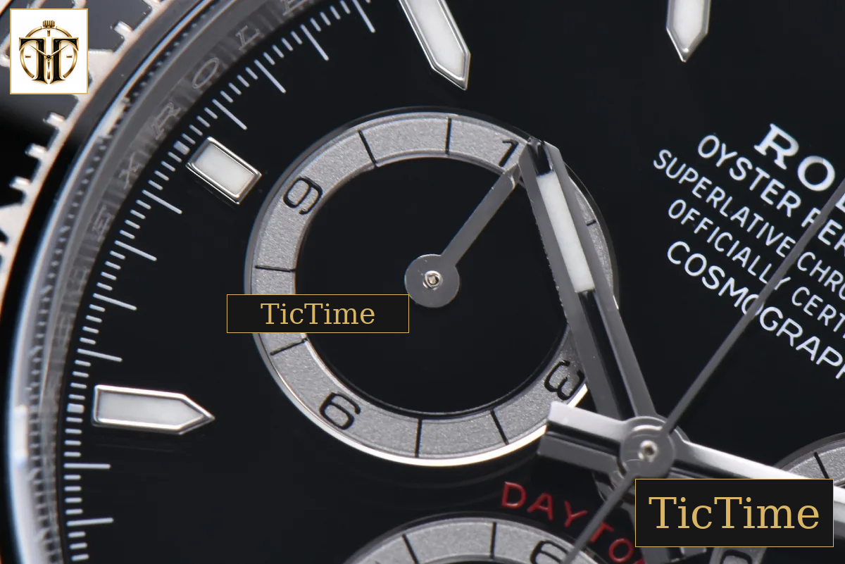 Daytona 904L 126500 40mm Clean Factory Black Dial Black Bezel SS Bracelet DD4131 — foto 7