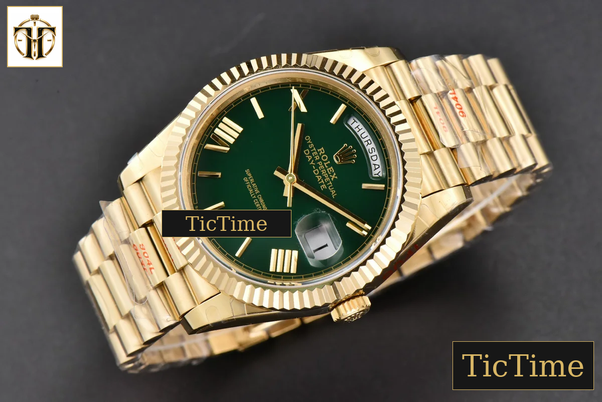 DayDate 904L 40mm GMF YG Green Dial YG Bracelet A2836 — foto 15
