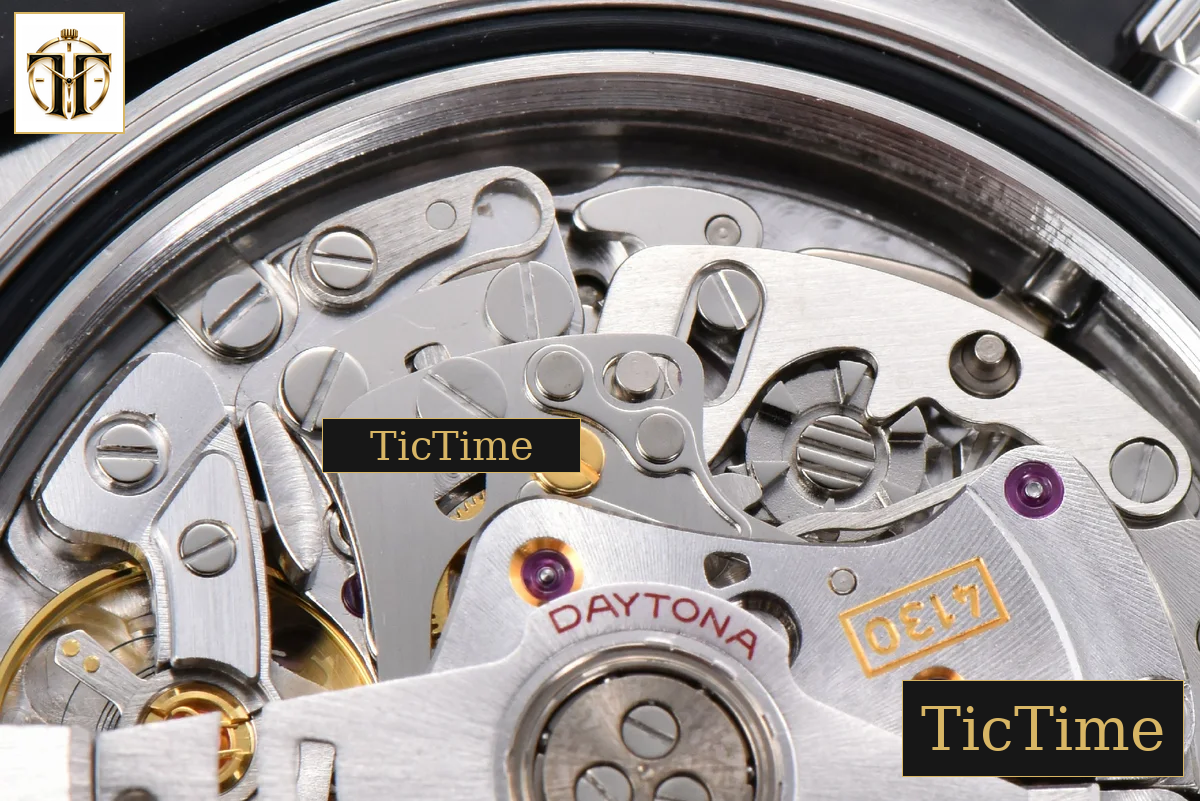 Daytona 904L 116509 40mm Clean Factory White Dial Black Subdial Oysterflex Strap SA4130 — foto 25