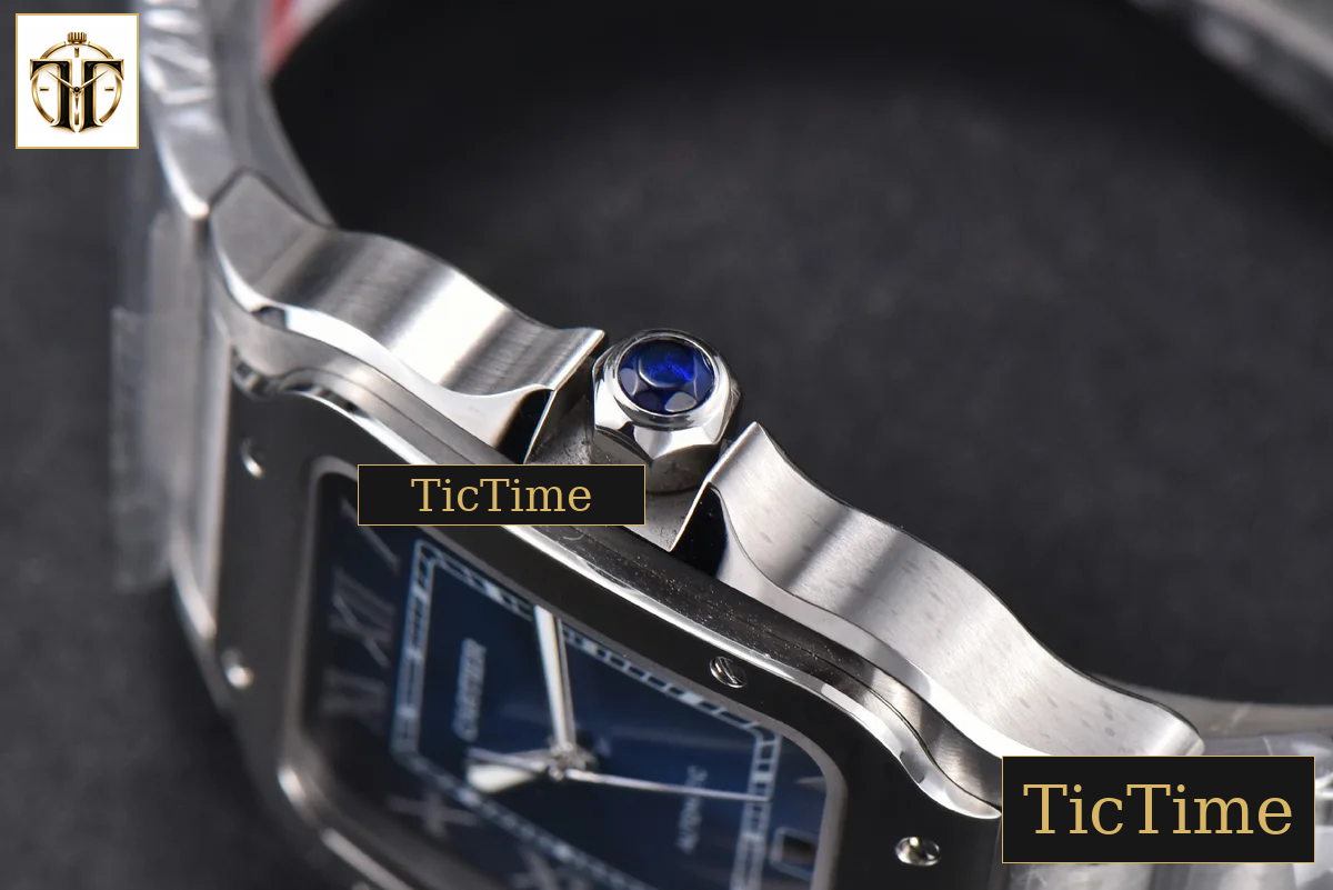 Santos de Cartier XL 40mm BVF Blue Dial SS Bracelet Miyota 9019 — foto 11