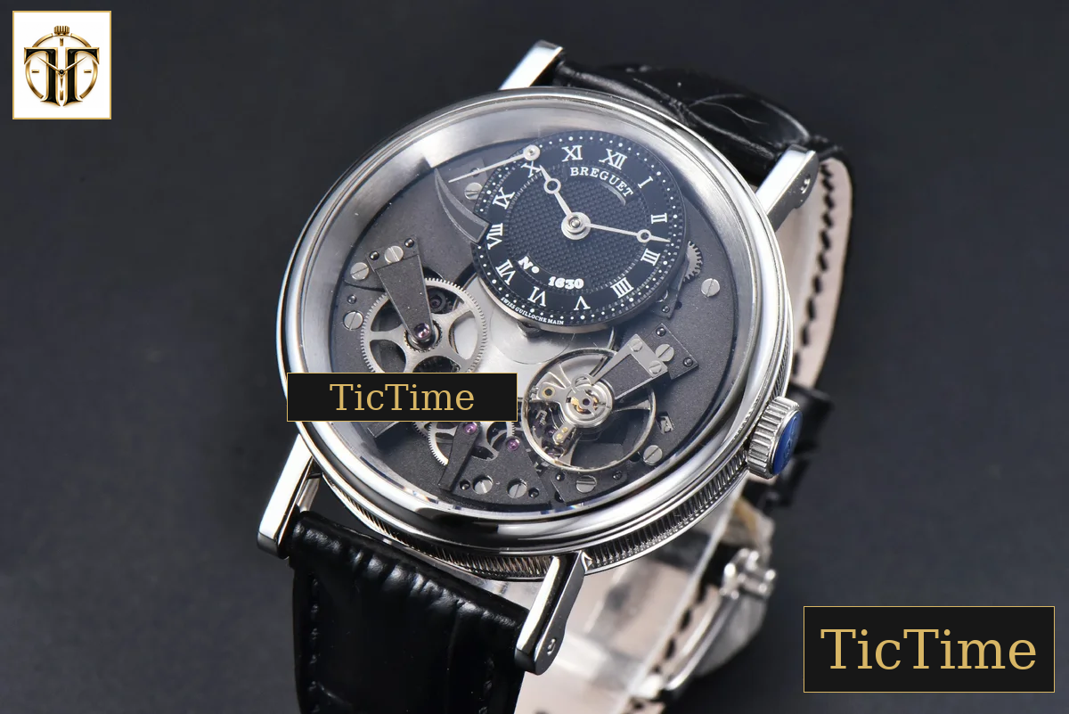 Tradition 7057BB 40mm ZF Gray Dial Black Subdial Black Leather Strap A505 — foto 3