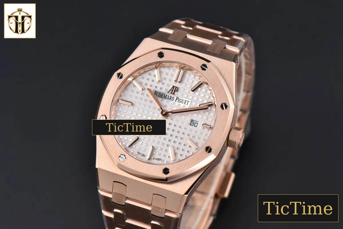 Royal Oak Ladies 67650SR 33mm ZF RG/SS White Dial RG/SS Bracelet Quartz — foto 5