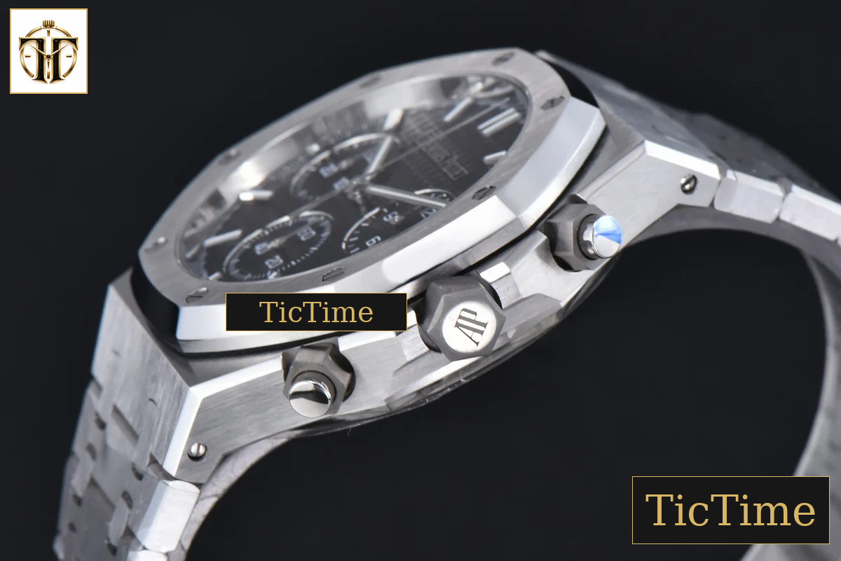 Royal Oak Chronograph 26240 41mm APSF Black Checkered Black Subdial SS Bracelet V1 SH4401 — foto 12