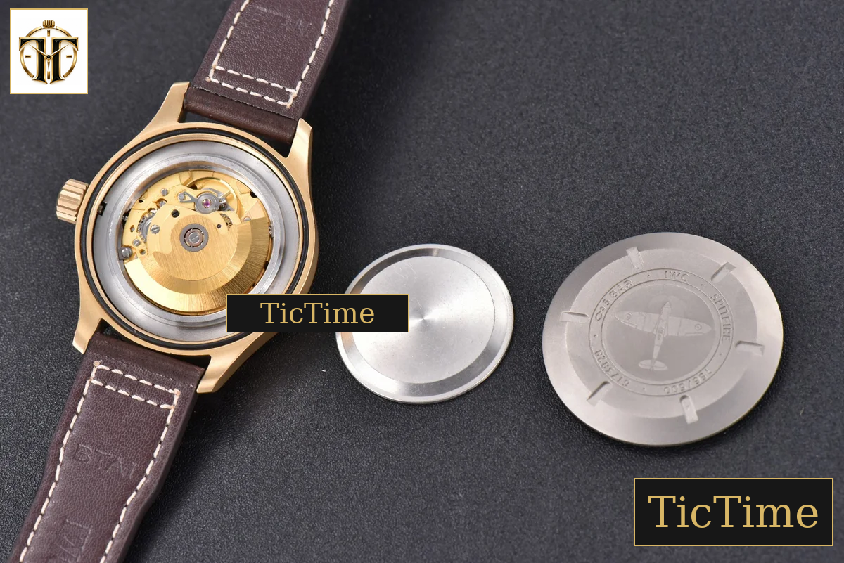Pilot UTC Spitfire “MJ271” 41mm ZF Bronze Green Dial Brown Leather Strap A2836 — foto 20