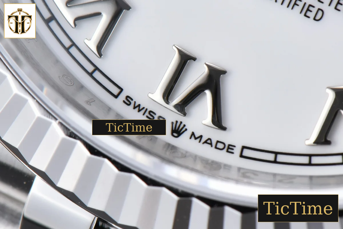 DateJust 904L 126234 36mm VSF White Dial Roma Marker Jubilee Bracelet VS3235 — foto 10