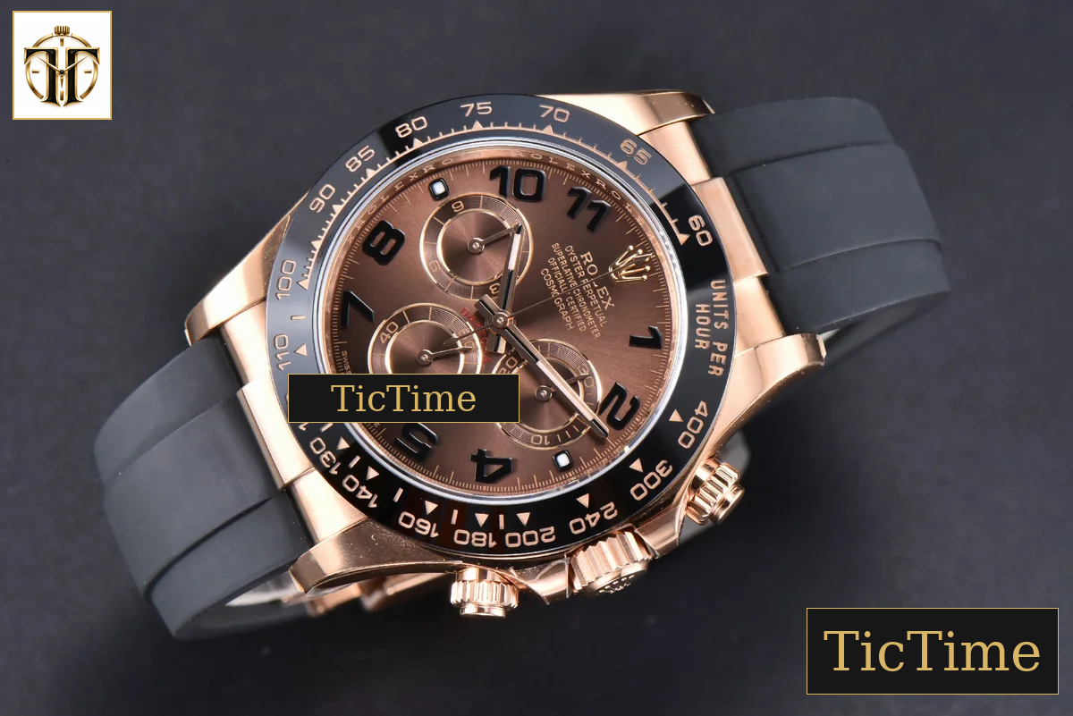 Daytona 116515 40mm Clean Factory RG Ceramic Brown Dial Digital Marker Oysterflex Strap 4130 — foto 4