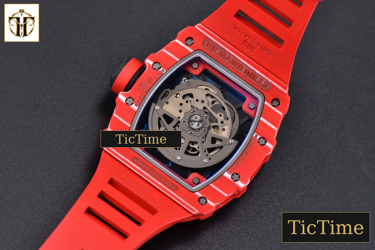 NTPT RM035-02 ZF Red Skeleton Dial Red Rubber Strap RMAL1 — foto 23