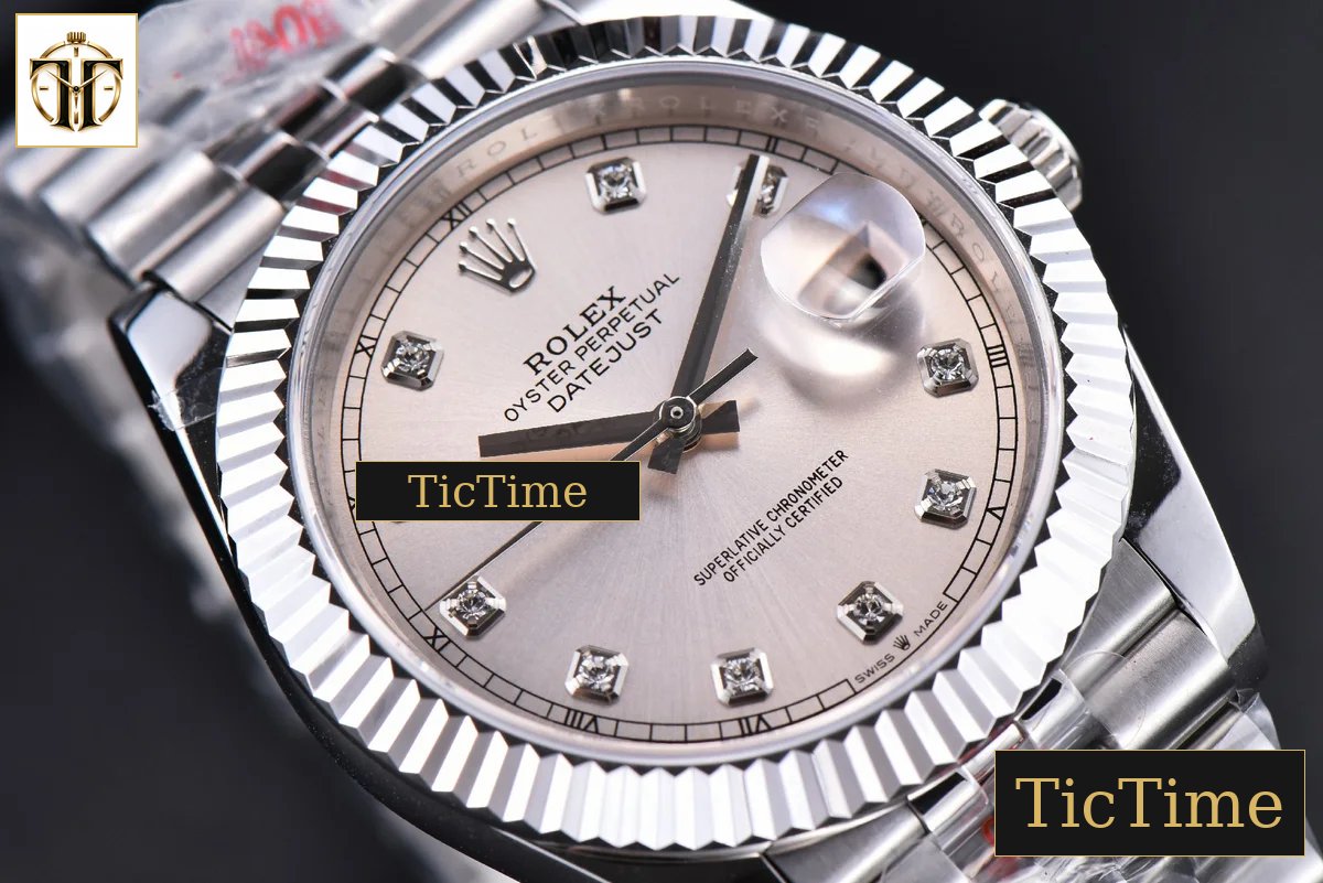 Datejust 41mm GMF SS Silver Dial Diamond Marker Fluted Bezel Jubille Bracelet VR3235 — foto 12